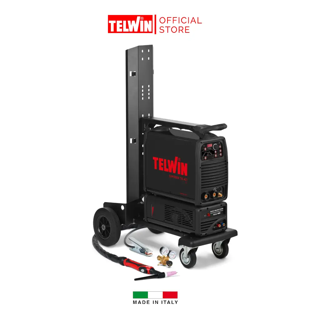 Máy hàn Tig Telwin SUPERIOR TIG 421 DC AQUA + ACC + TROLLEY